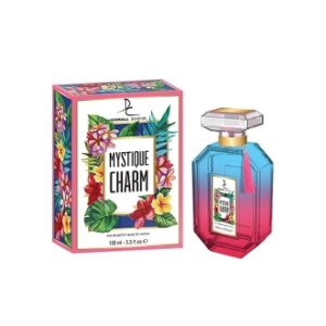Colorful Mystique Charm perfume bottle with matching box.